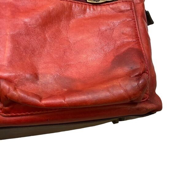 Valentina Brand Red And Brown Leather‎ Shoulder Bag - Picture 7 of 15